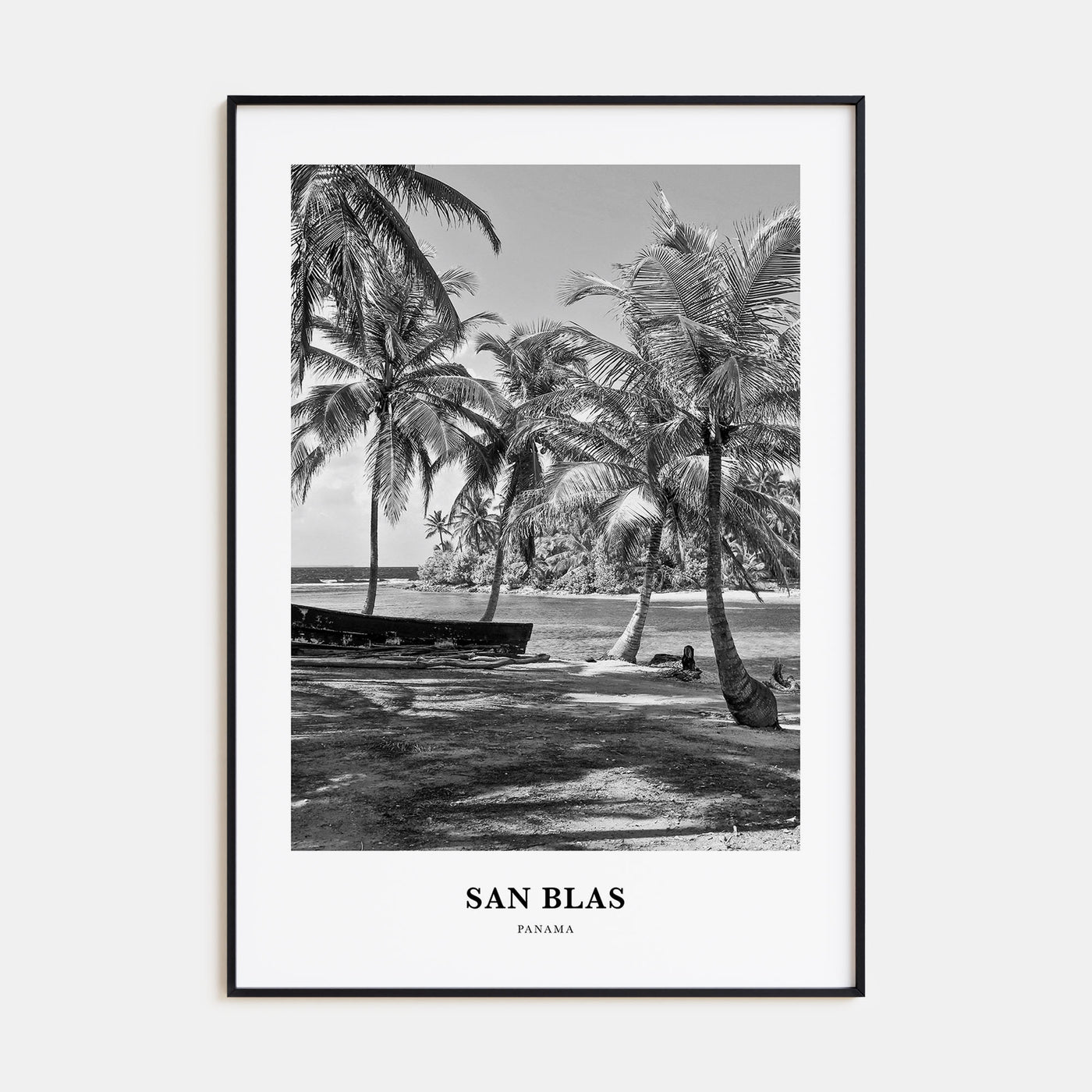 San Blas Portrait B&W Poster