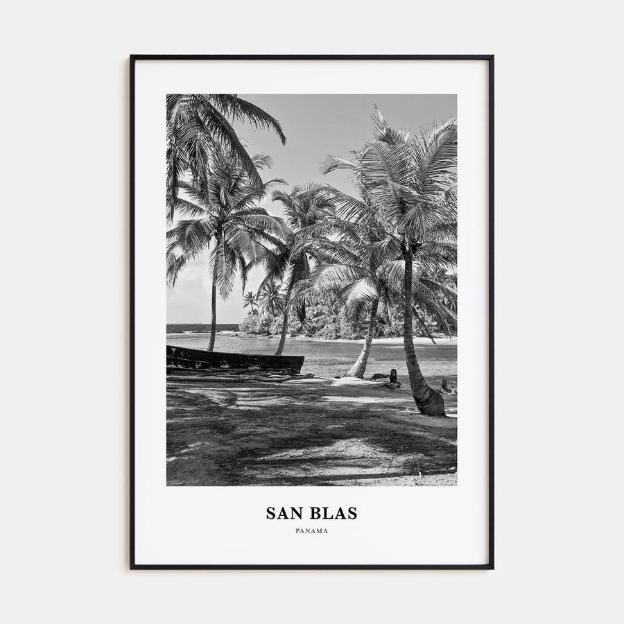 San Blas Portrait B&W Poster