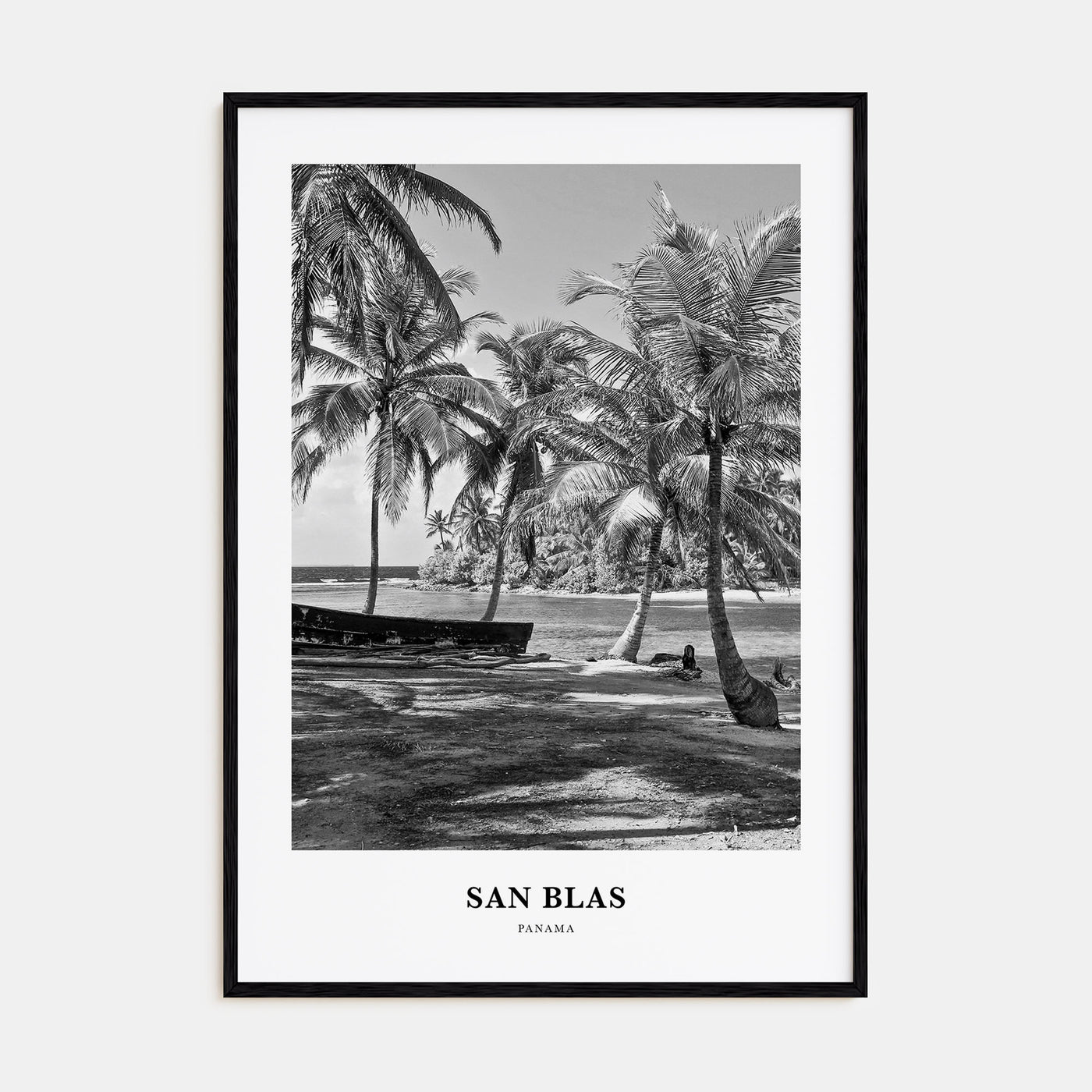 San Blas Portrait B&W Poster