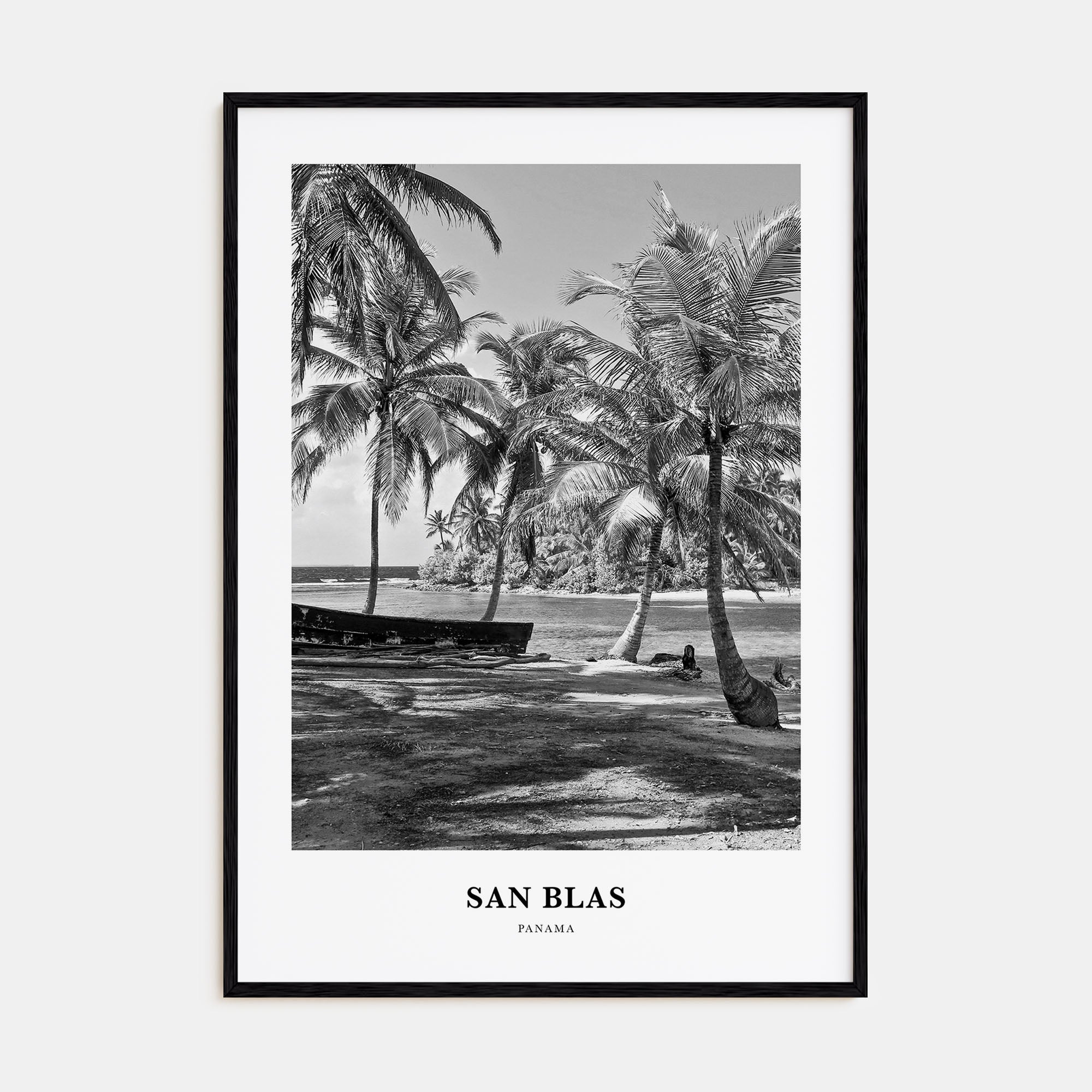 San Blas Portrait B&W Poster