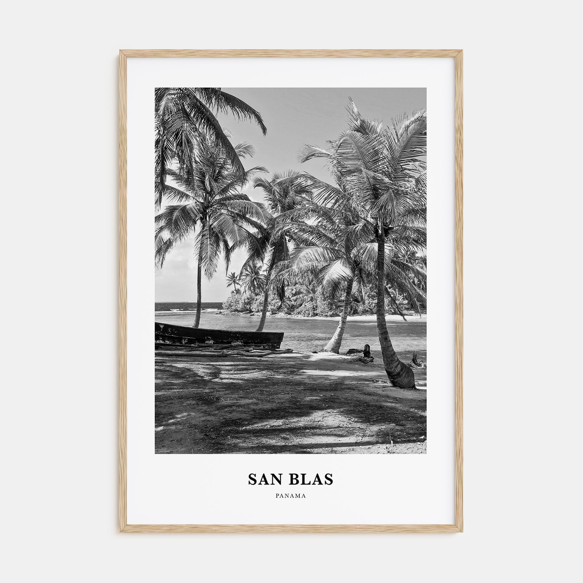 San Blas Portrait B&W Poster