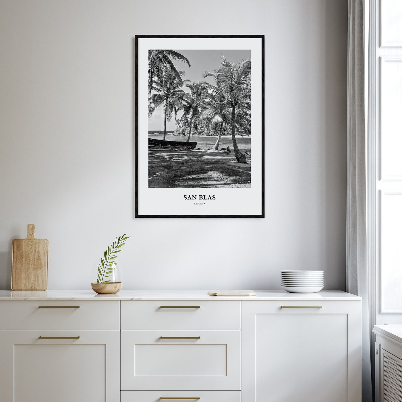 San Blas Portrait B&W Poster