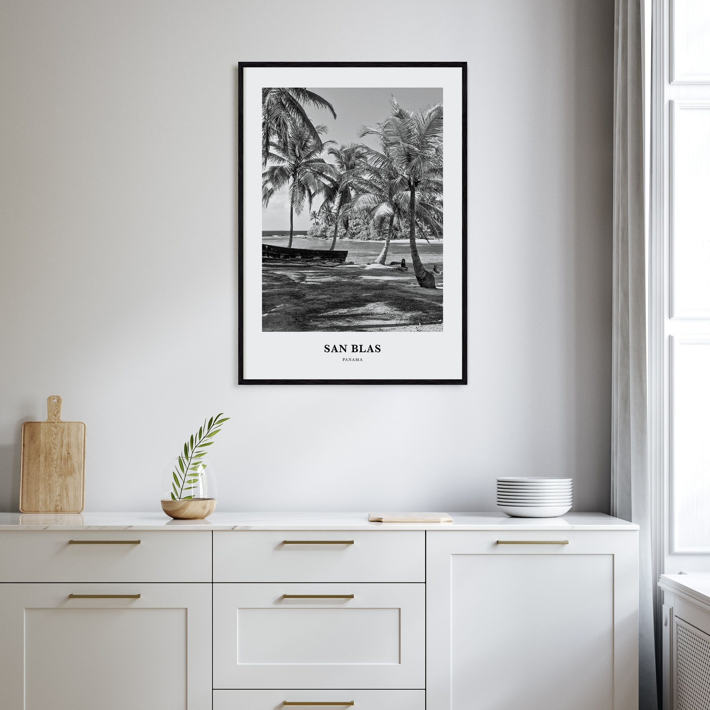 San Blas Portrait B&W Poster