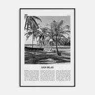 San Blas Travel B&W Poster