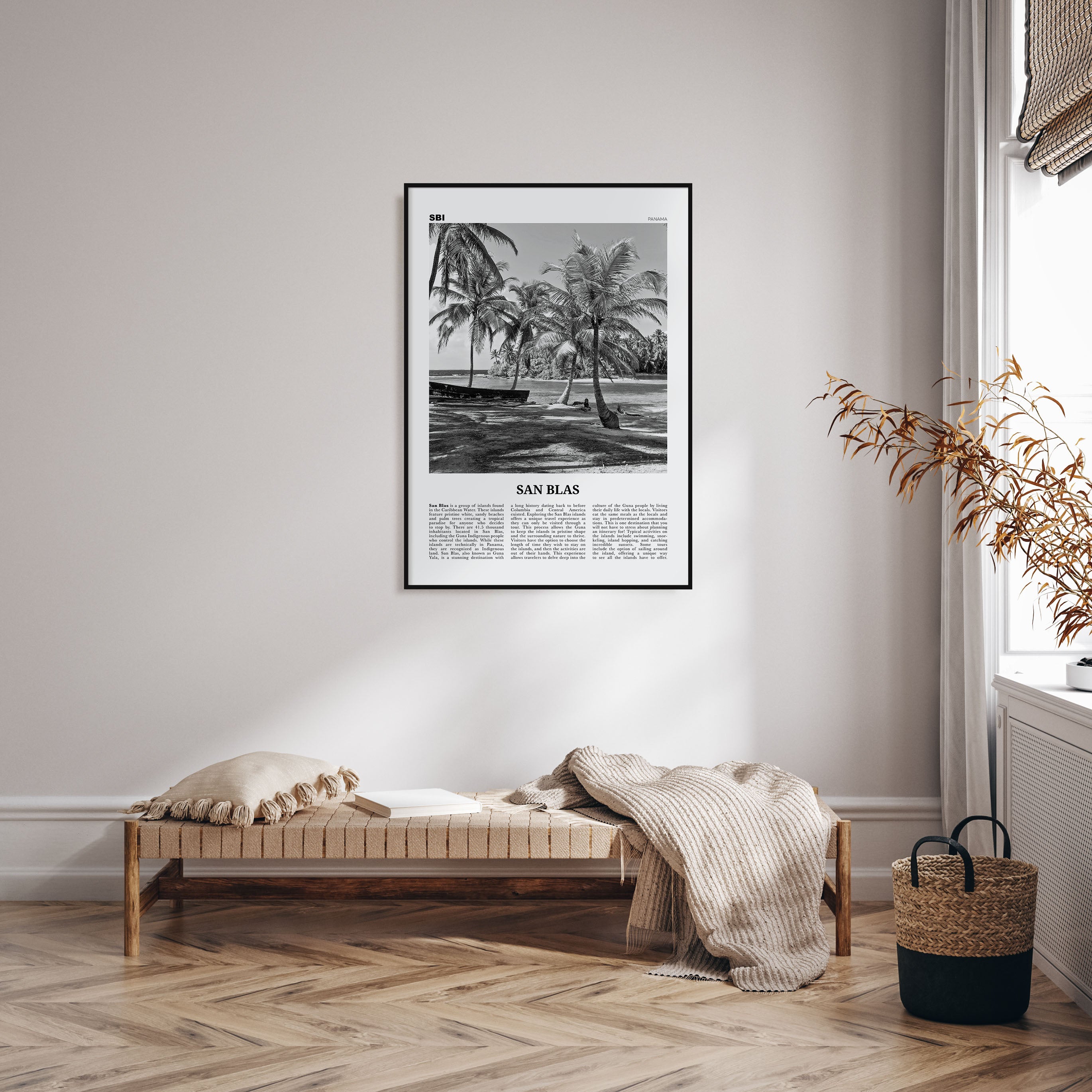 San Blas Travel B&W Poster