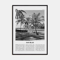 San Blas Travel B&W Poster