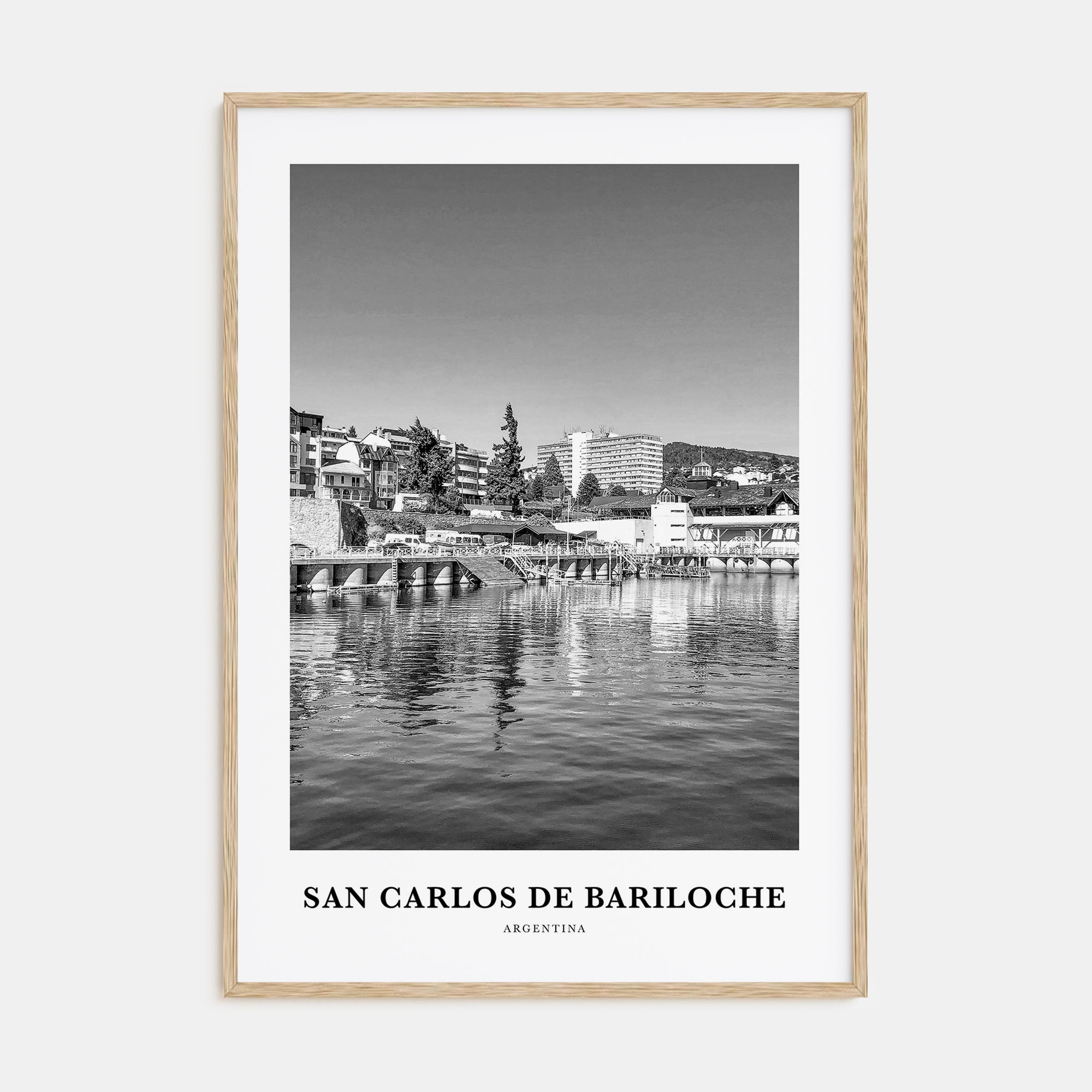San Carlos de Bariloche Portrait B&W Poster