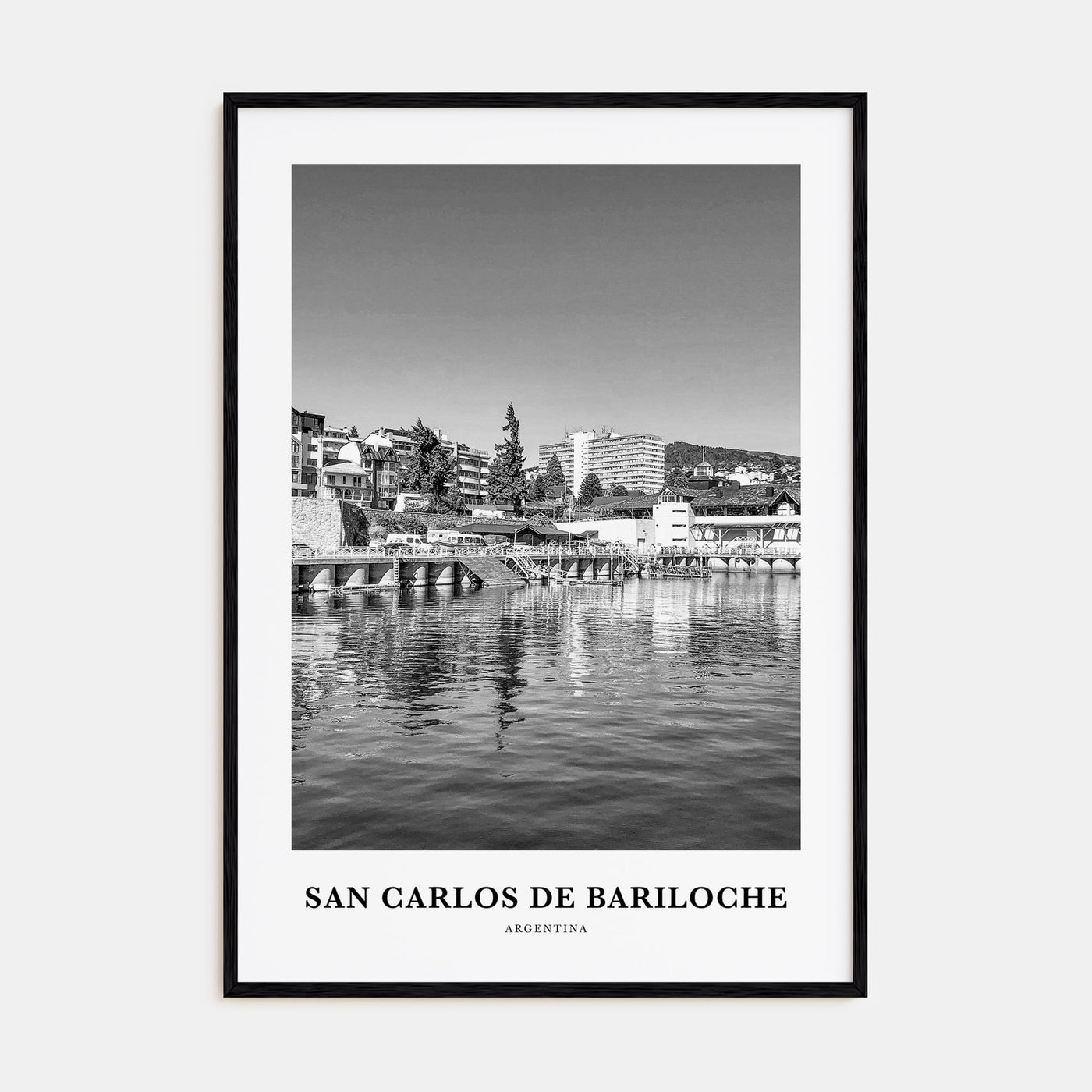 San Carlos de Bariloche Portrait B&W Poster