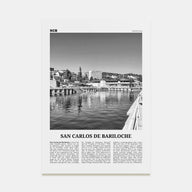 San Carlos de Bariloche Travel B&W Poster