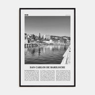 San Carlos de Bariloche Travel B&W Poster