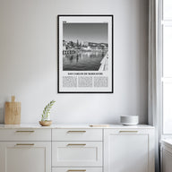 San Carlos de Bariloche Travel B&W Poster