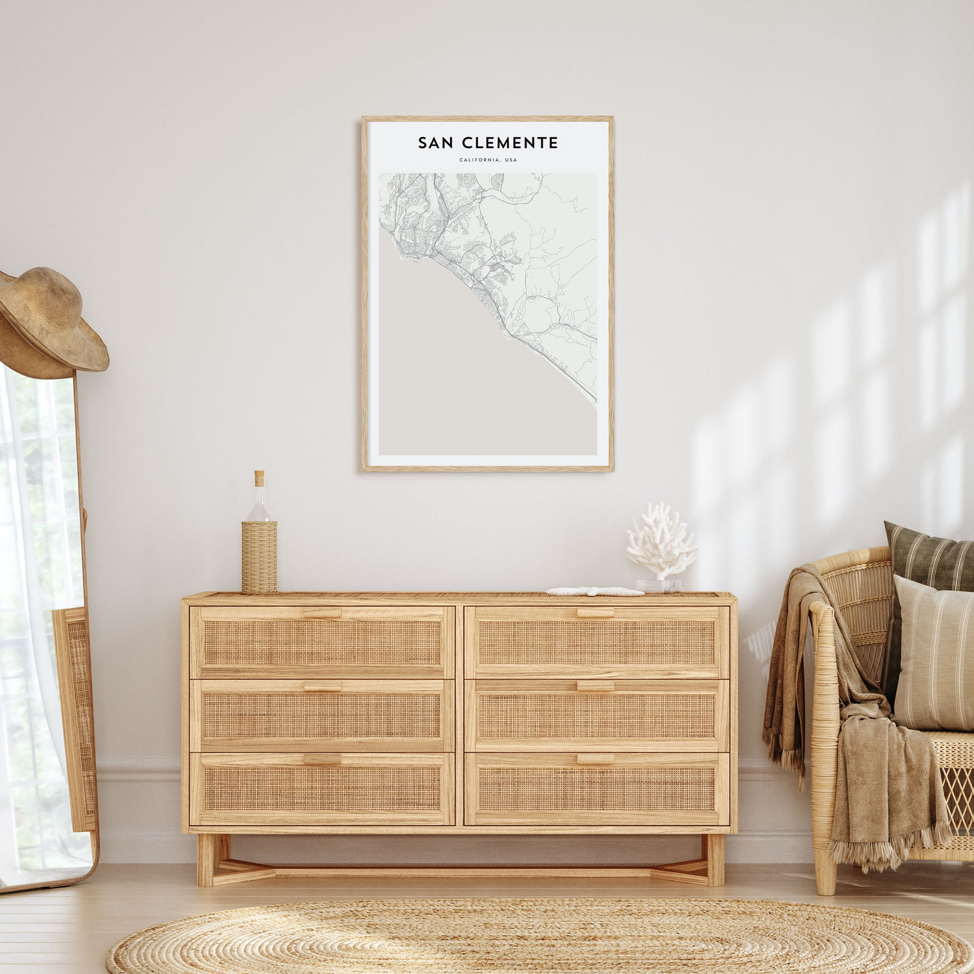 San Clemente Map Portrait Poster