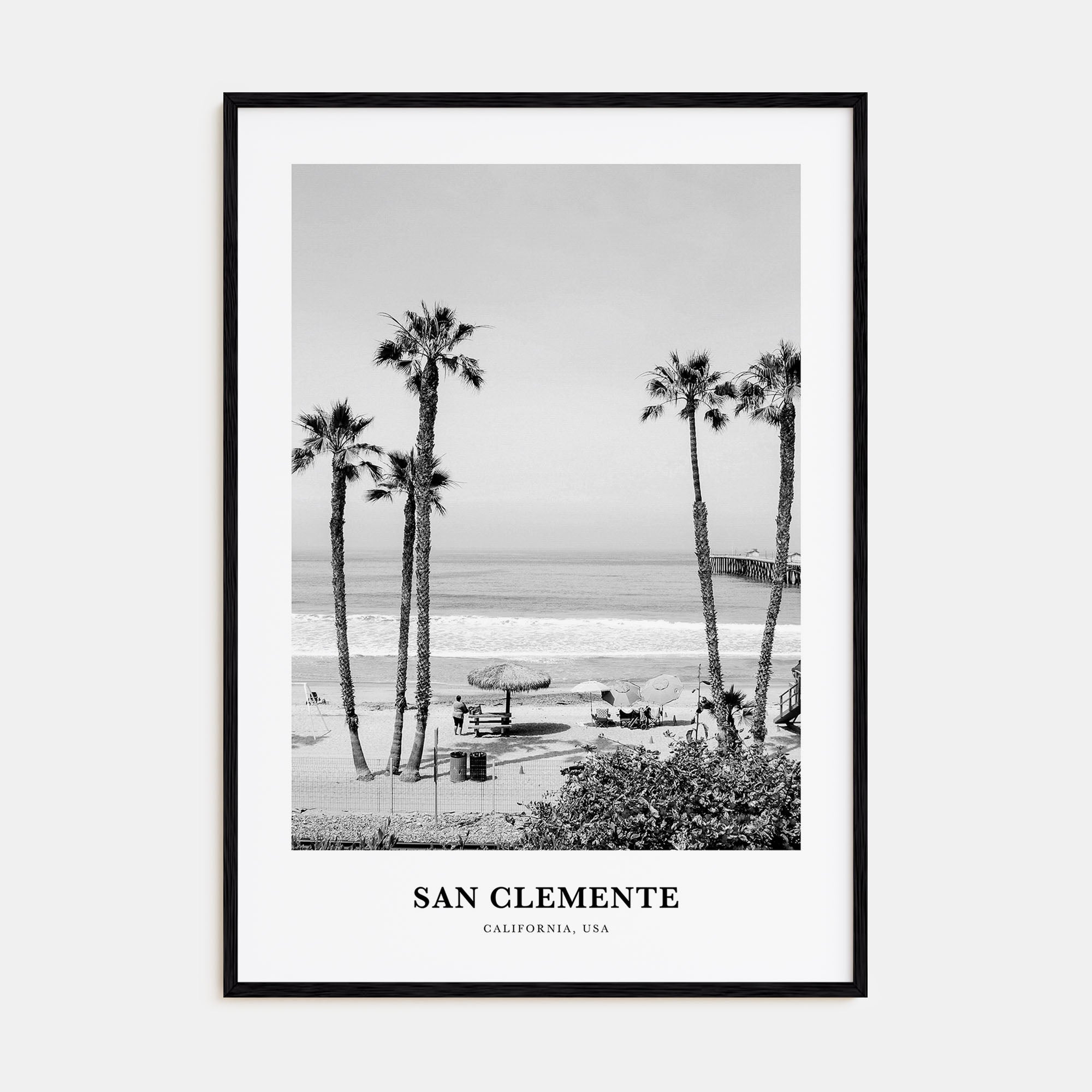 San Clemente Portrait B&W No 1 Poster