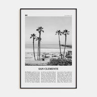 San Clemente Travel B&W No 1 Poster