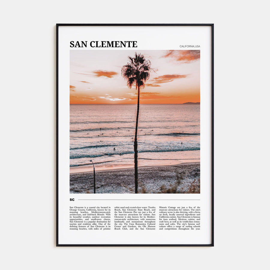 San Clemente Travel Color Poster