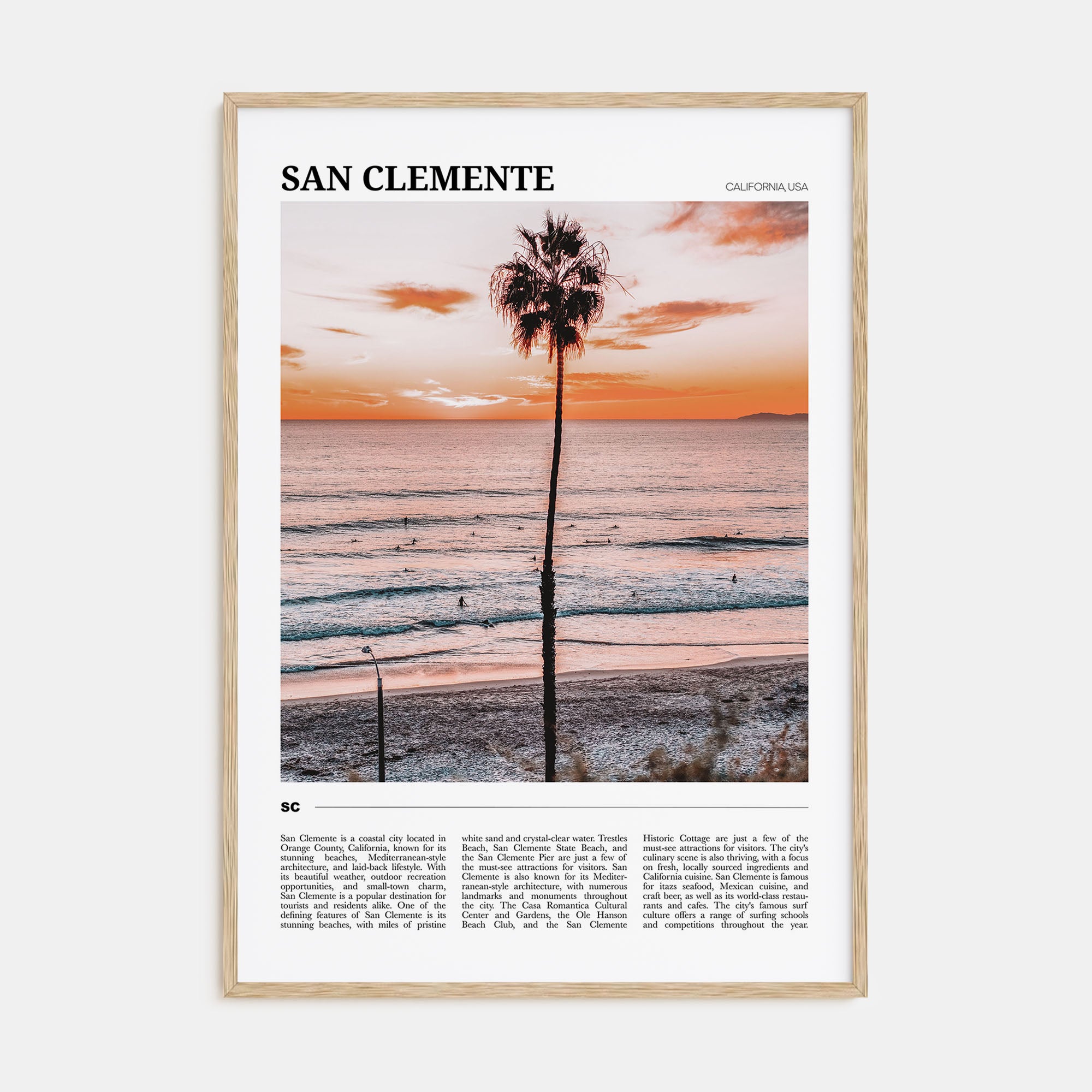 San Clemente Travel Color Poster