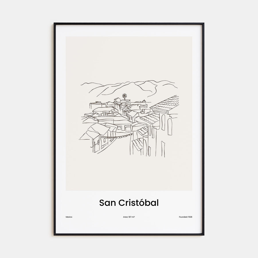 San Cristóbal de las Casas Drawn Poster