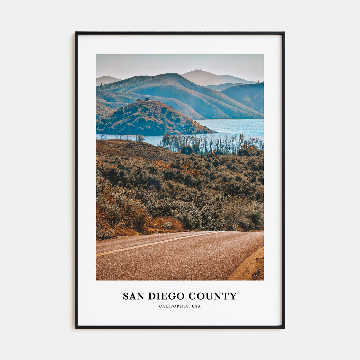 San Diego County Portrait Color Poster