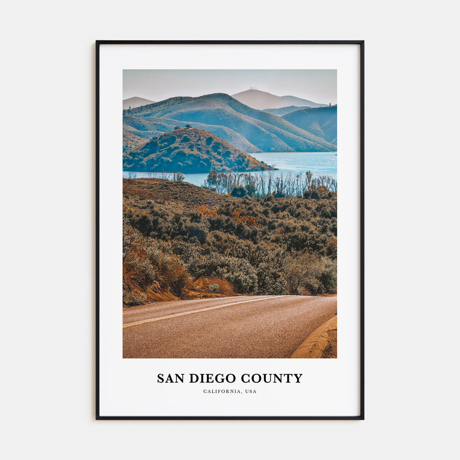 San Diego County Portrait Color Poster