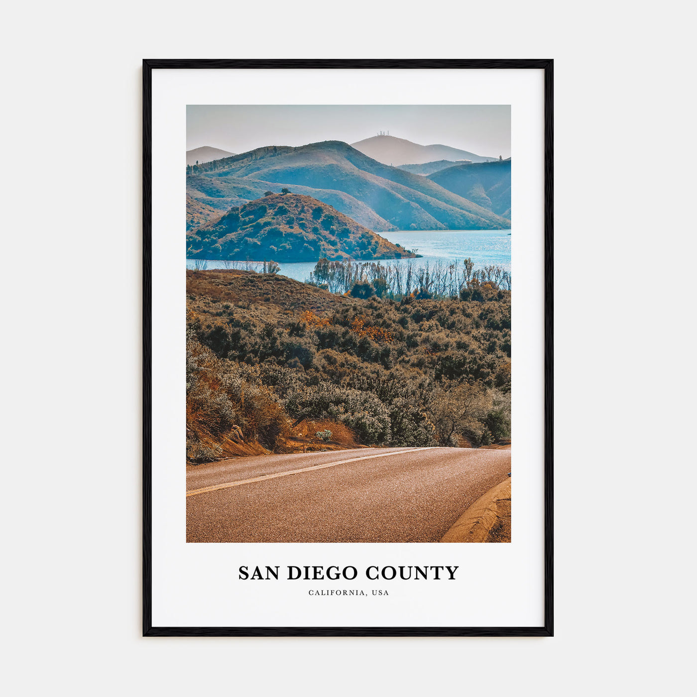 San Diego County Portrait Color Poster