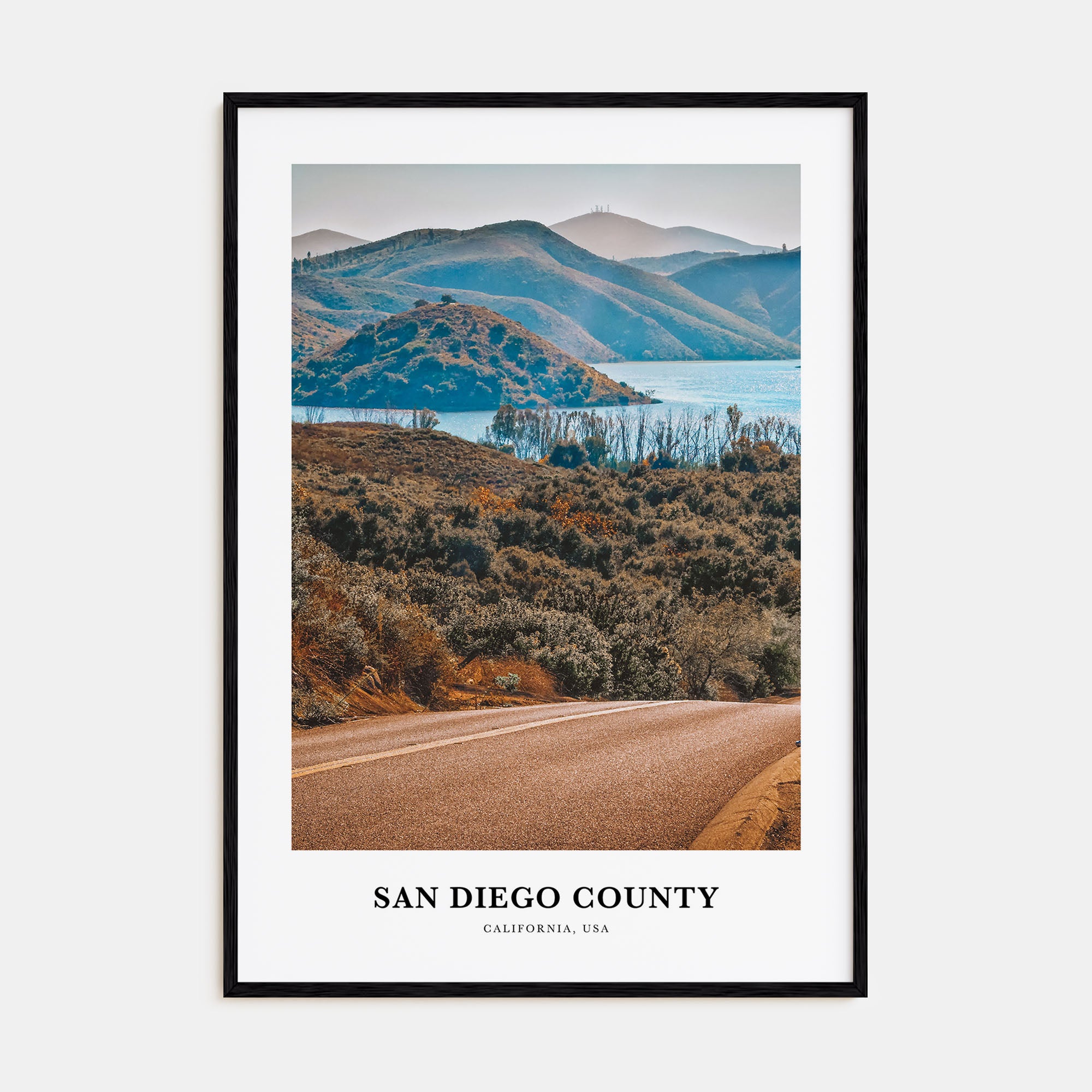 San Diego County Portrait Color Poster