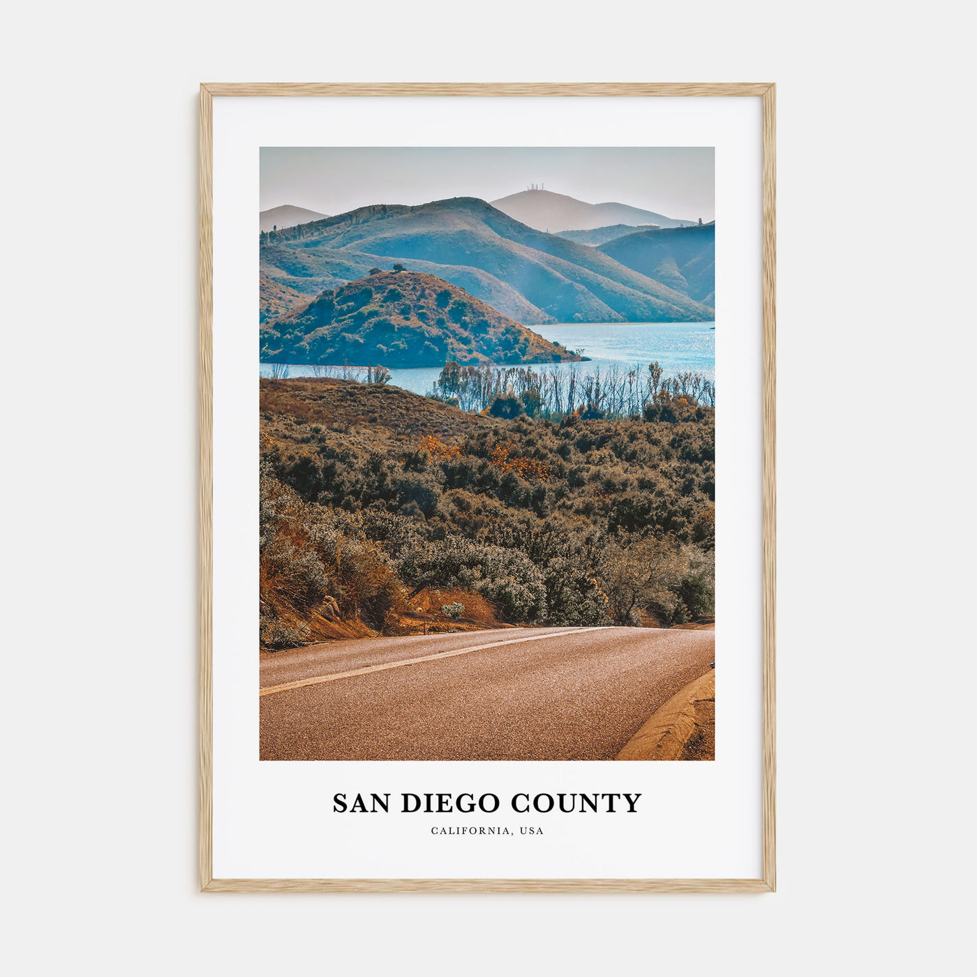 San Diego County Portrait Color Poster