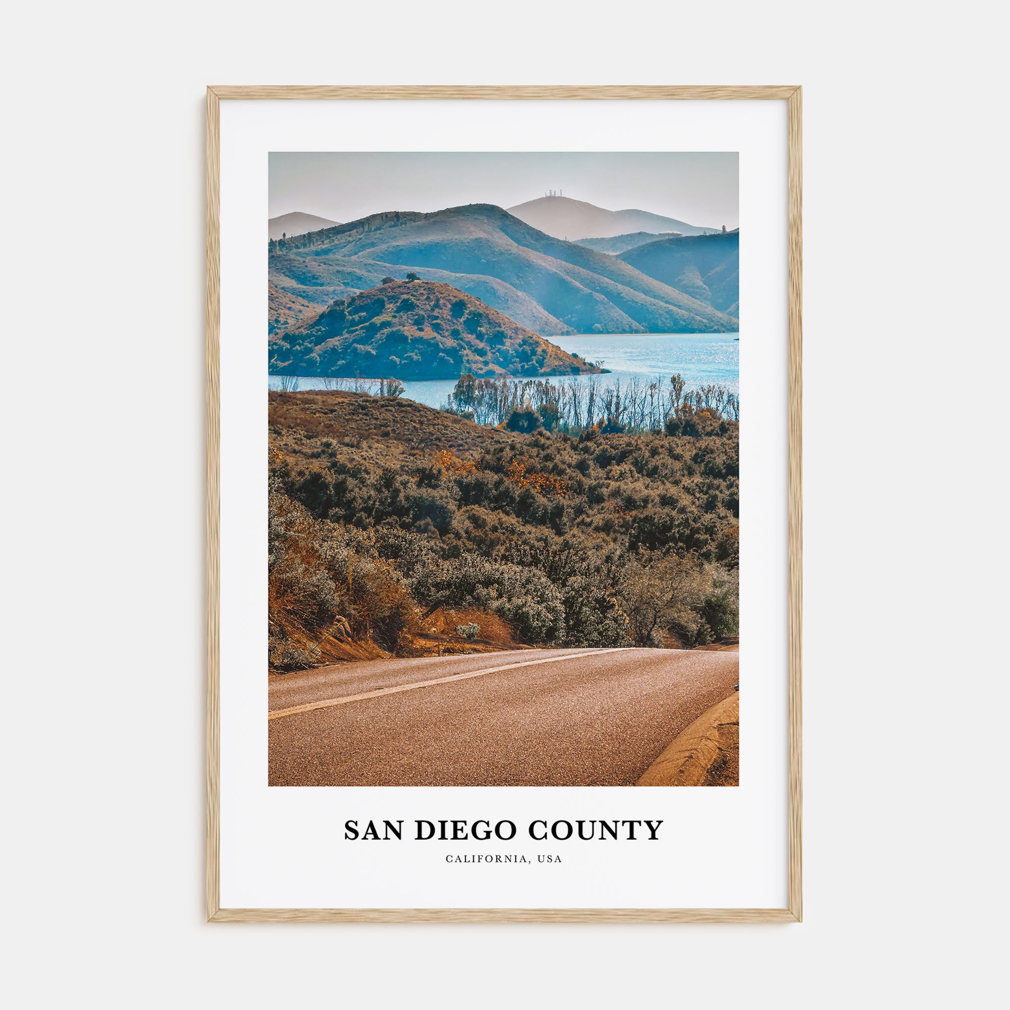 San Diego County Portrait Color Poster