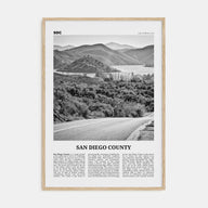 San Diego County Travel B&W Poster