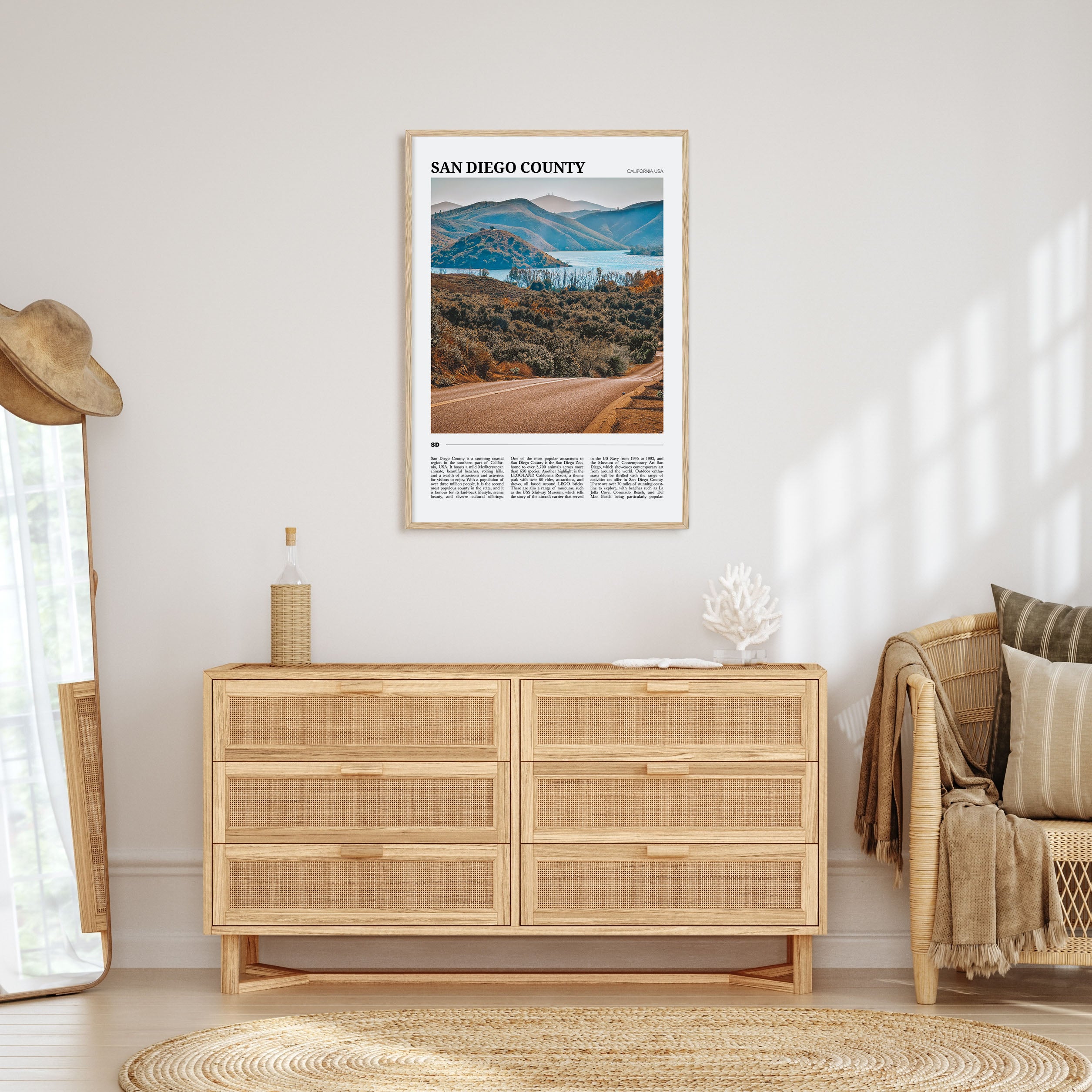 San Diego County Travel Color Poster