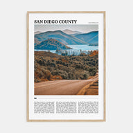 San Diego County Travel Color Poster