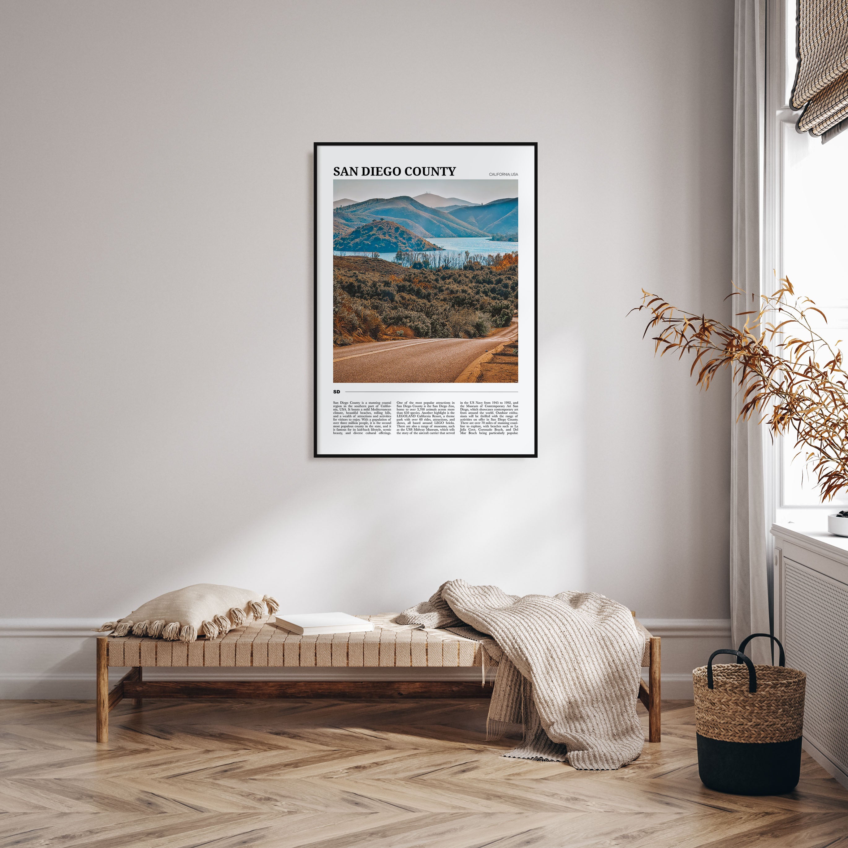 San Diego County Travel Color Poster