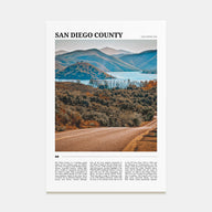 San Diego County Travel Color Poster