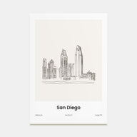 San Diego Drawn Poster