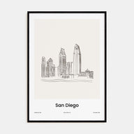 San Diego Drawn Poster