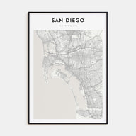San Diego Map Portrait Poster