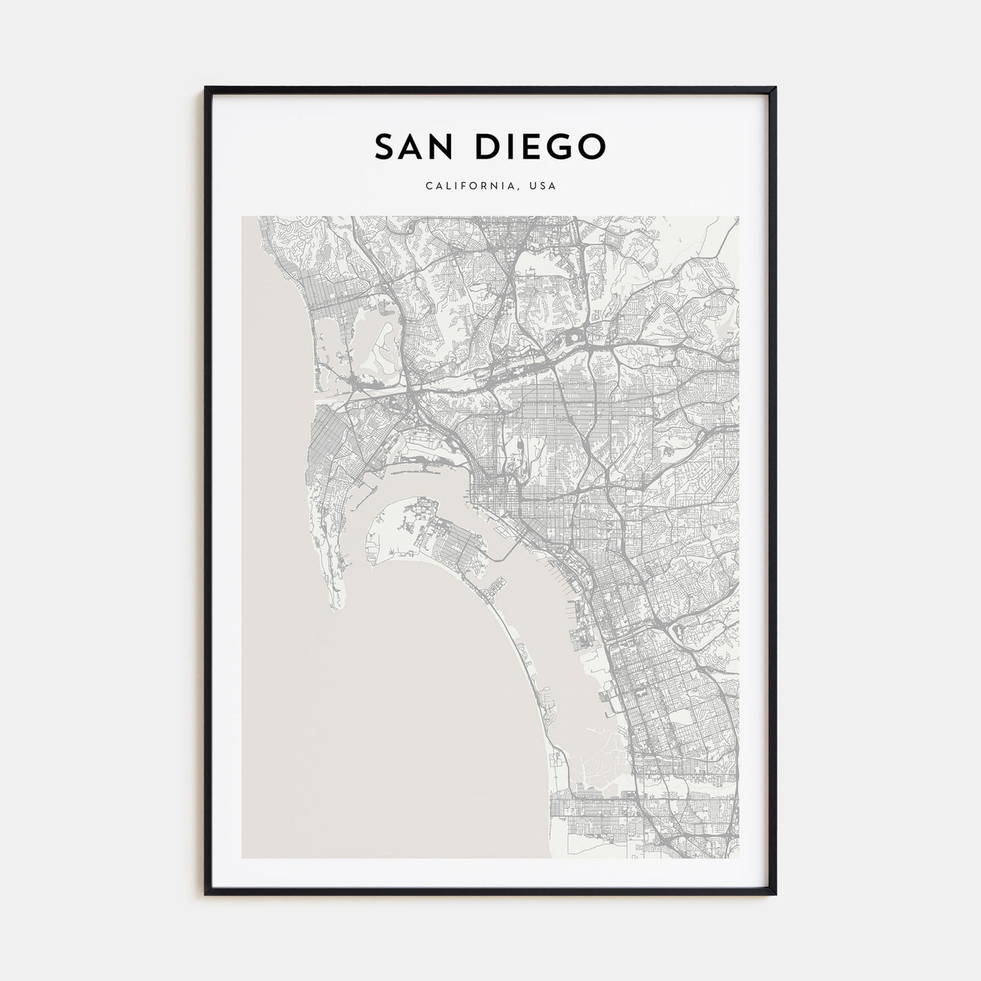 San Diego Map Portrait Poster