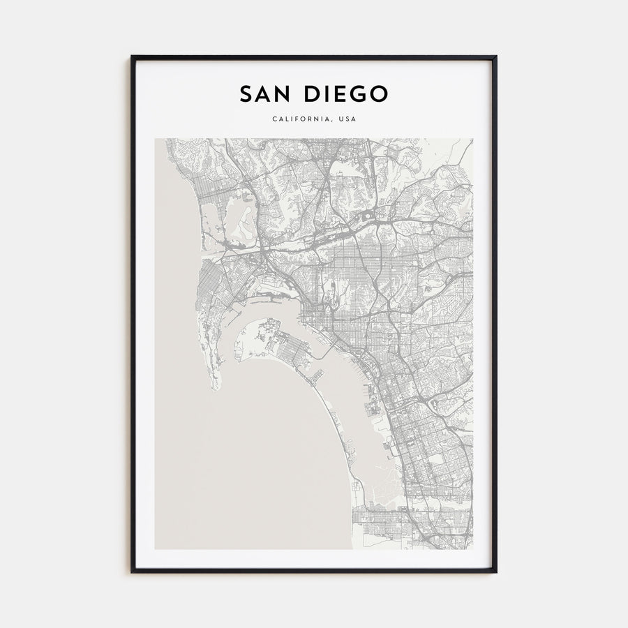 San Diego Map Portrait Poster