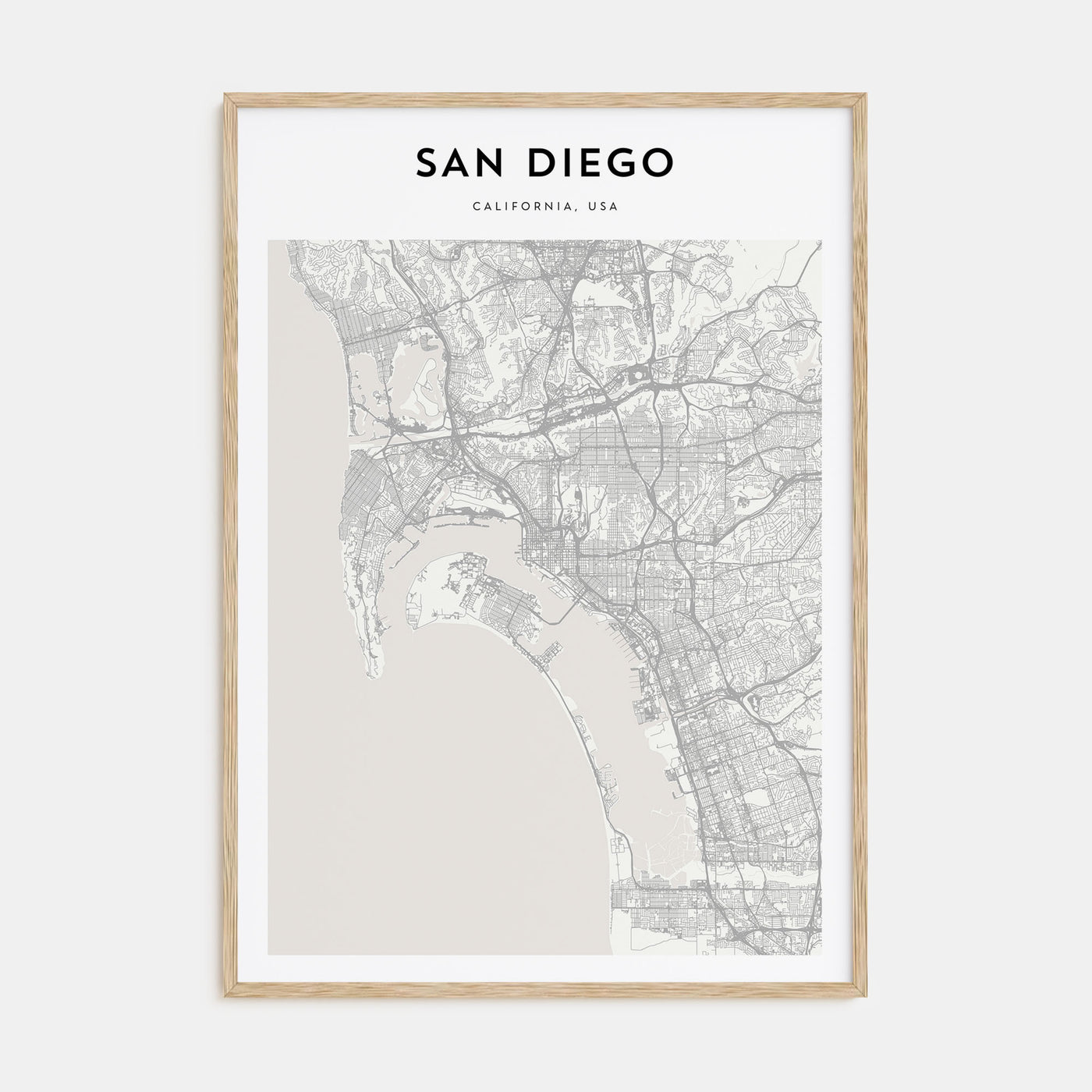 San Diego Map Portrait Poster