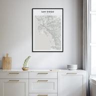 San Diego Map Portrait Poster