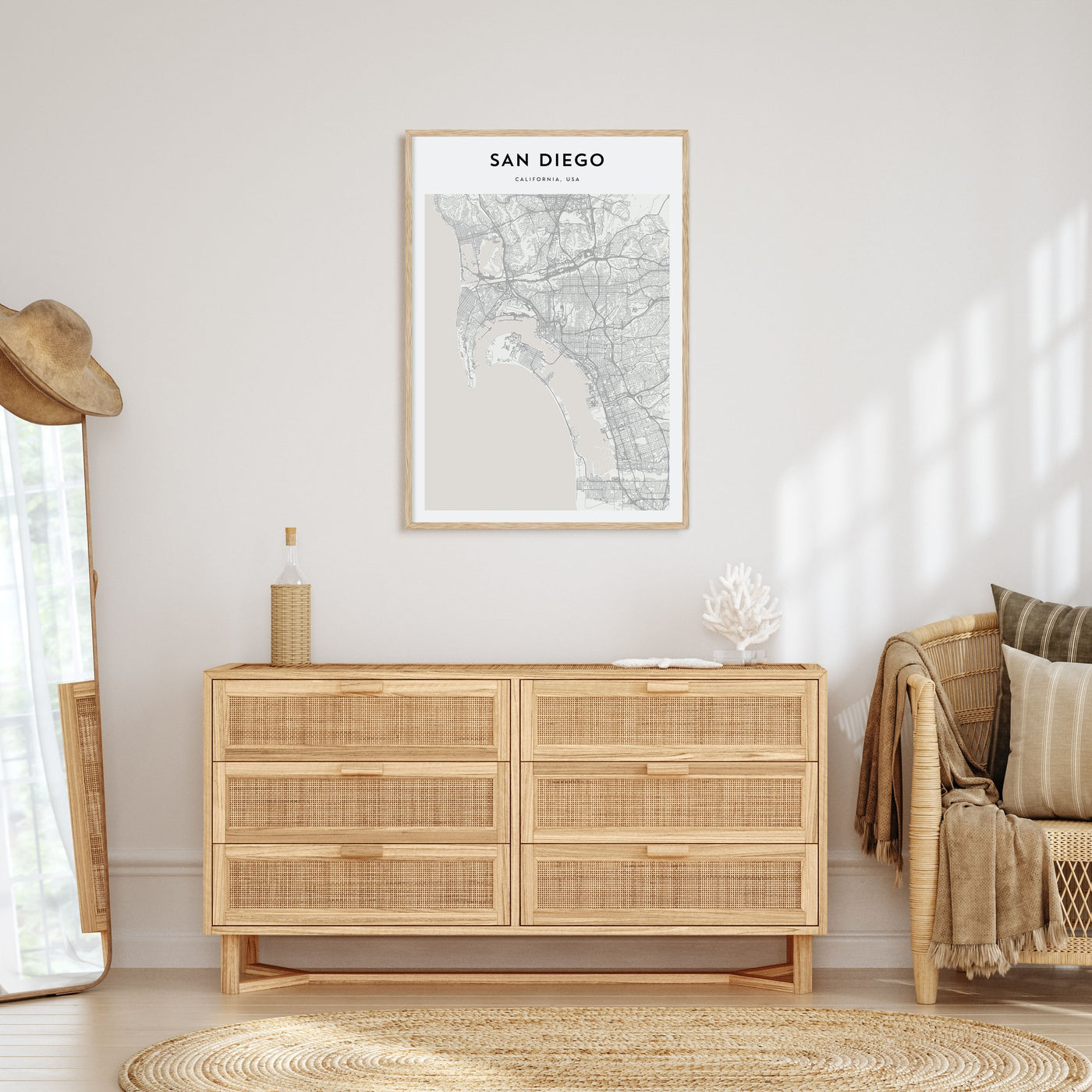 San Diego Map Portrait Poster