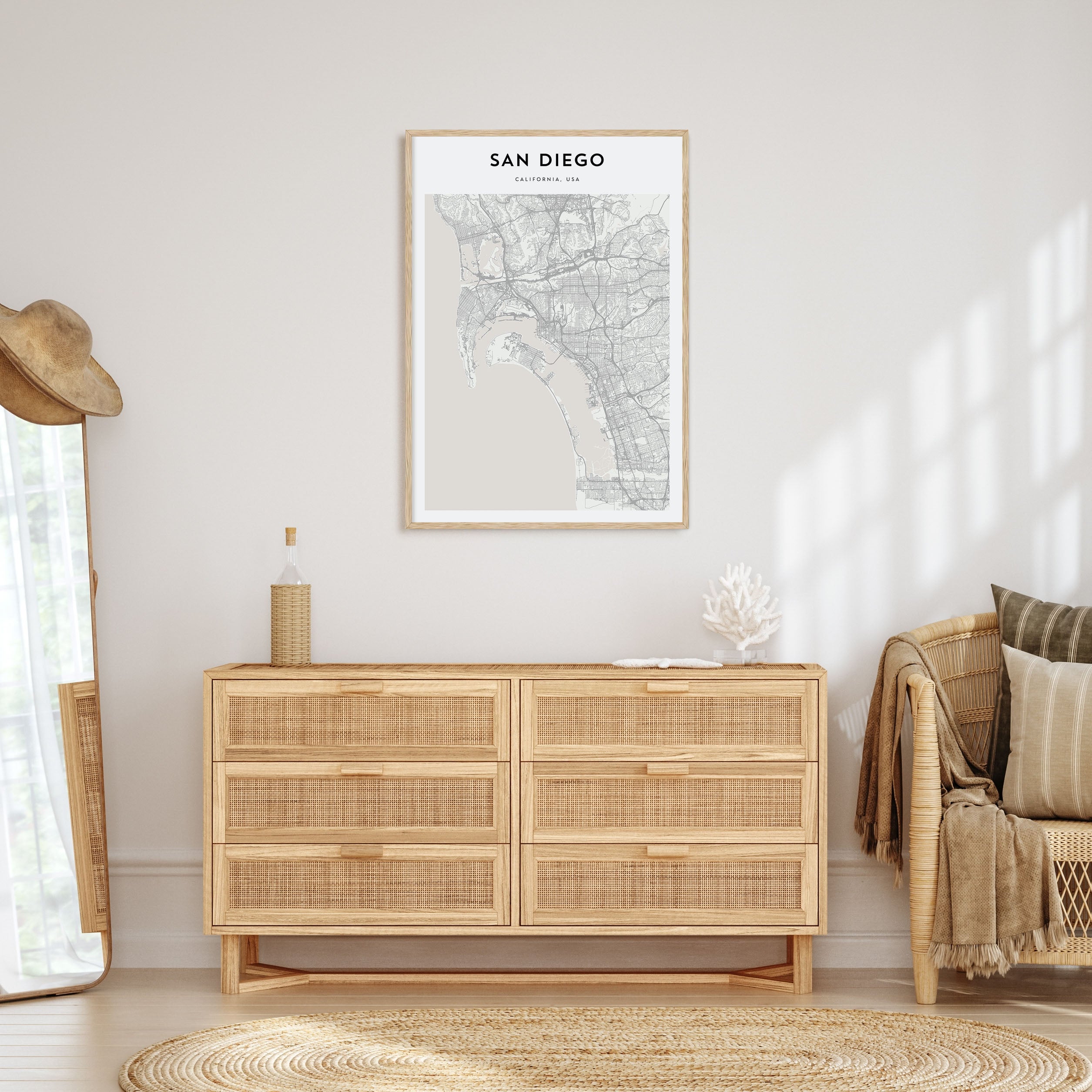 San Diego Map Portrait Poster