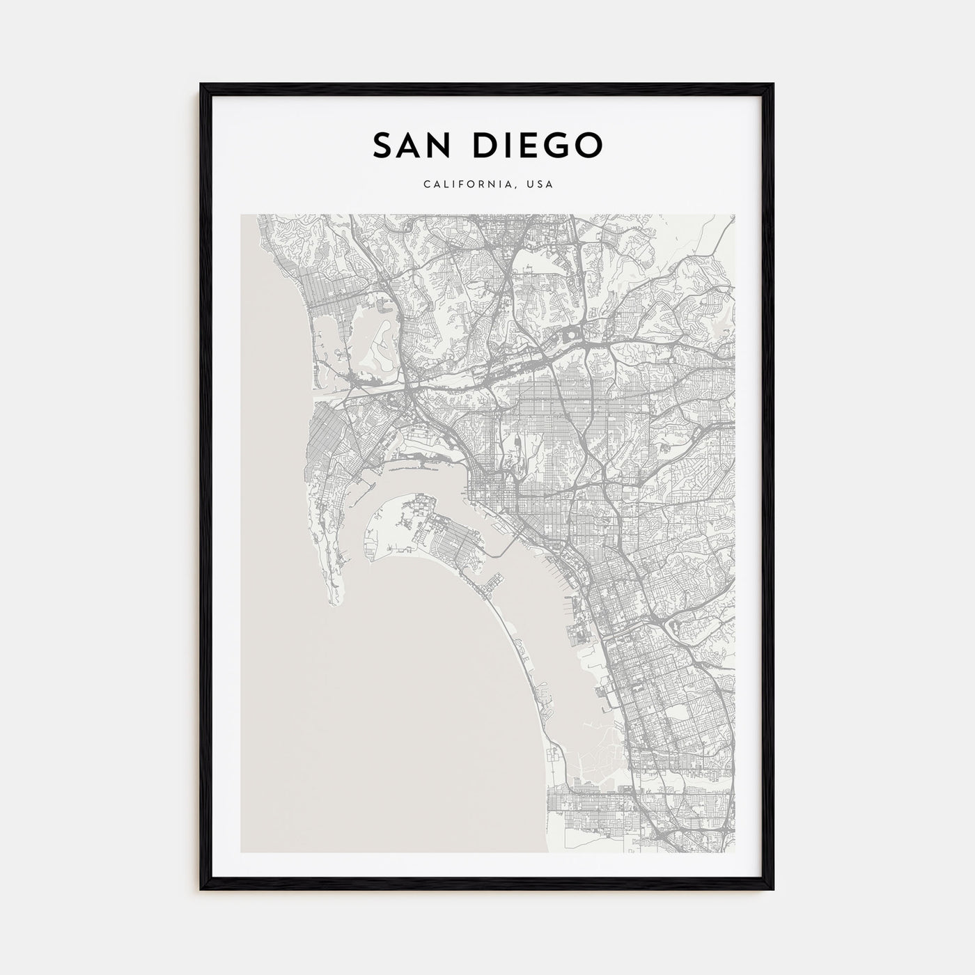San Diego Map Portrait Poster