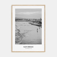San Diego Portrait B&W No 1 Poster