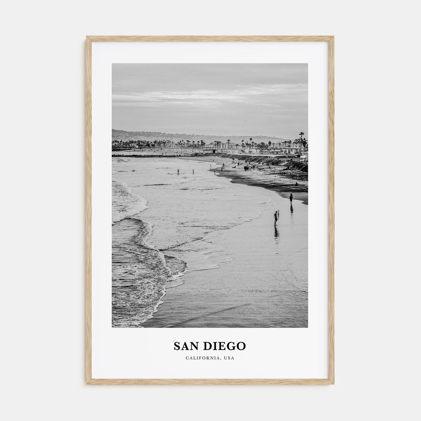 San Diego Portrait B&W No 1 Poster