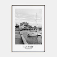 San Diego Portrait B&W No 3 Poster