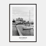 San Diego Portrait B&W No 3 Poster