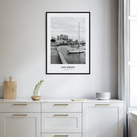 San Diego Portrait B&W No 3 Poster