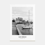 San Diego Portrait B&W No 3 Poster