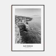San Diego Portrait B&W No 4 Poster