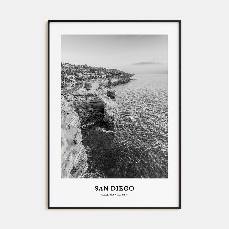 San Diego Portrait B&W No 4 Poster